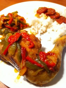 » Poulet aux poivrons et chorizo