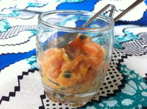 » Verrines saumon-fruits exotiques