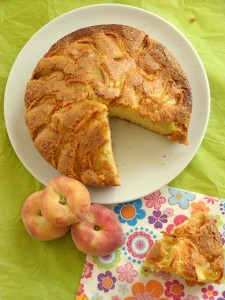 » Gâteau aux pêches plates