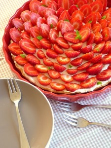 » Tarte aux fraises sur crème de mascarpone