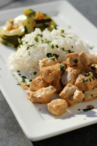 Sauté de porc et courgette à l’indienne