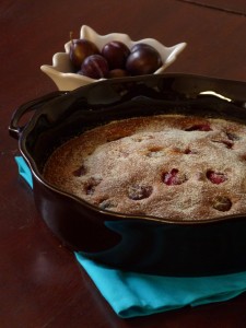 » Clafoutis aux prunes du jardin