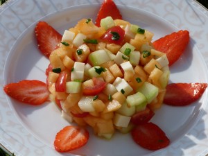 » Tartare melon, concombre,tomate, fraise