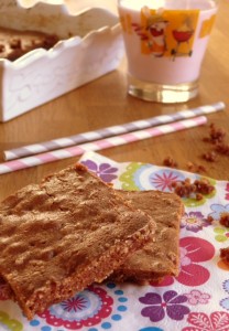 » Brownies chocolat caramel et pépites de nougatine